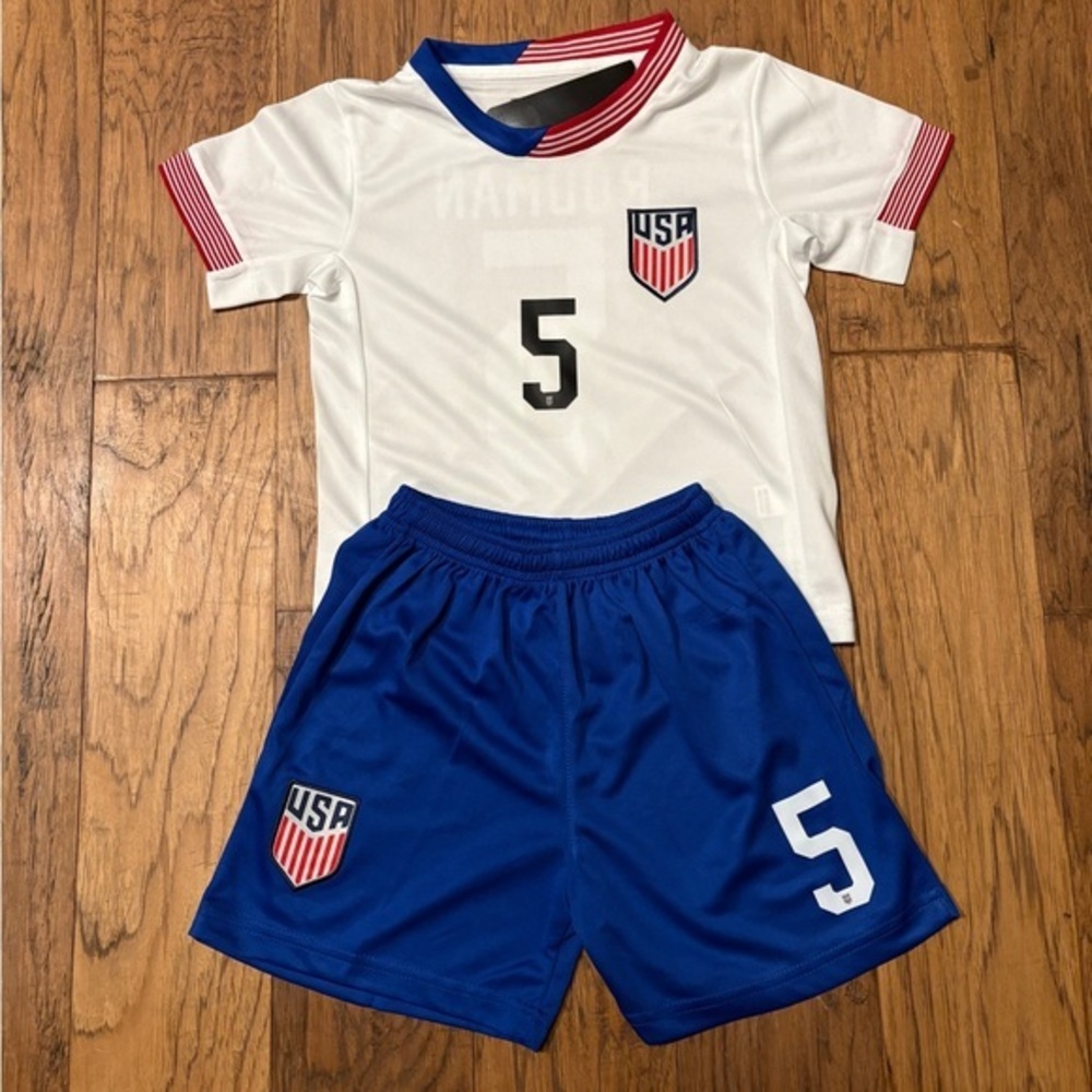 TRINITY RODMAN SOCCER JERSEY WHITE SET KIDS TODDLER & YOUTH SIZES - SHIPS TODAY